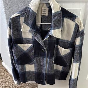 Ashley By 26 International Women's Cropped Plaid Jacket